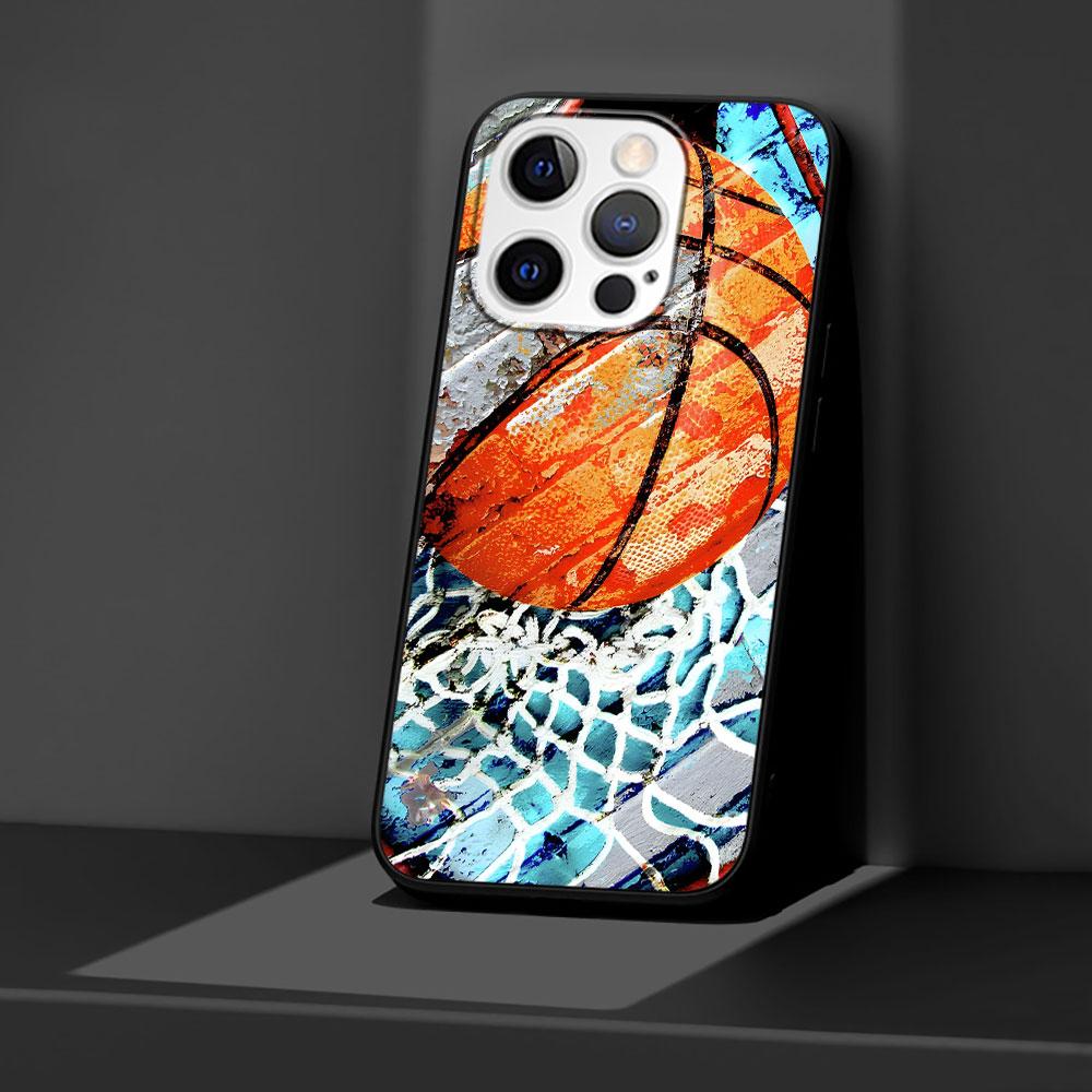 Basketball Basket Sports Case for Apple iPhone 14 11 7 SE 2020 8 X XS 13 12 Mini XR 15 Pro Max Silicone Black Soft Phone Cover