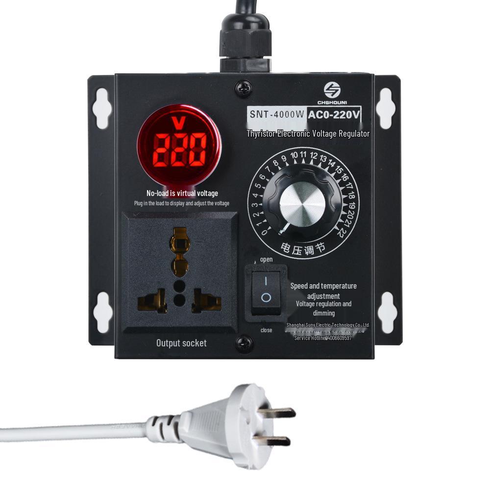 4000W Thyristor Voltage Regulator: Variable Speed Motor, Fan, Electric Drill & Temperature Controller (220V)