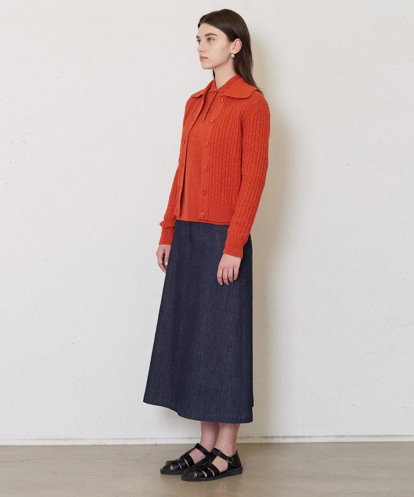 JUN BY JUN K Denim Flare Skirt