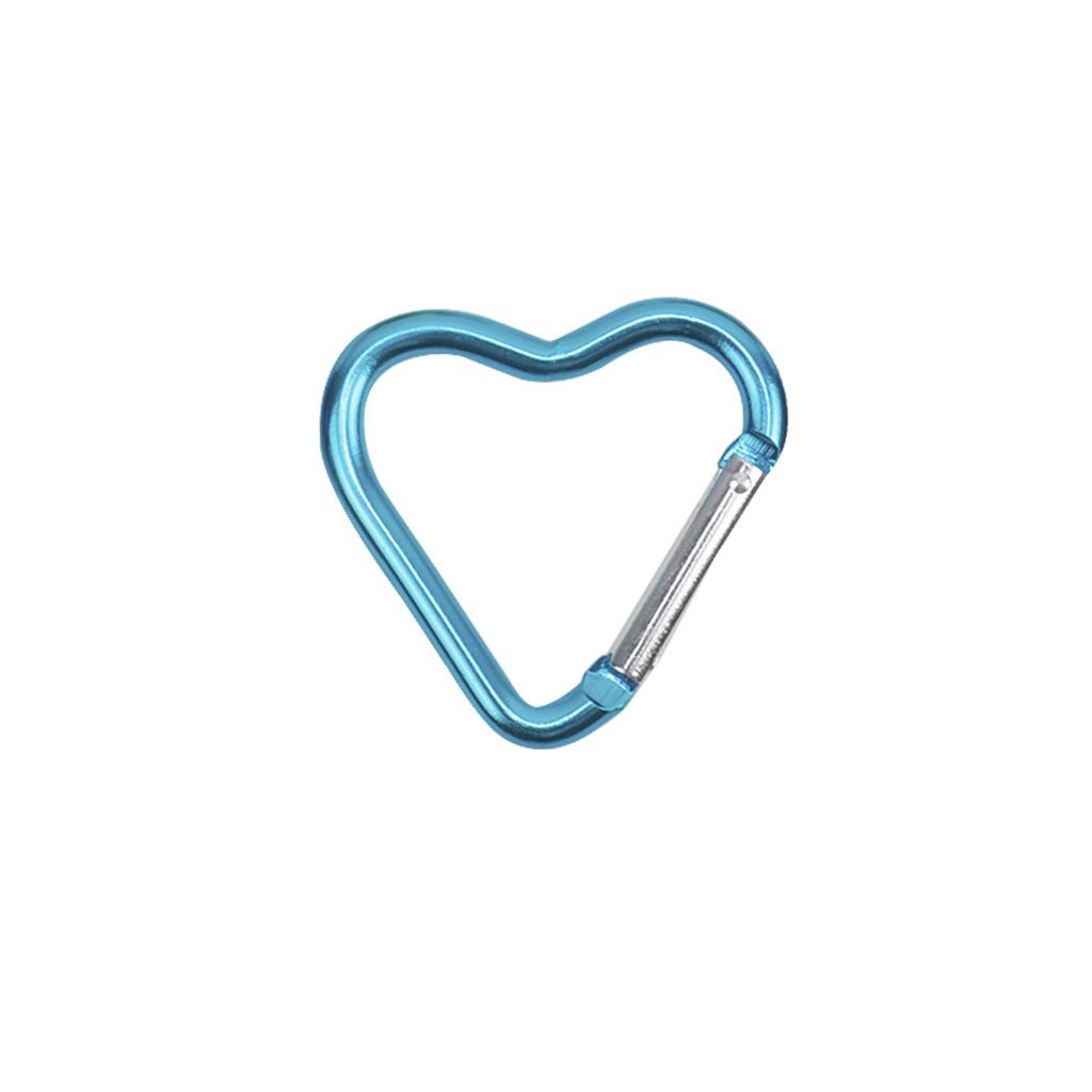 10 Piezas Mosquetón de Aluminio en Forma de Corazón Clip Llavero Gancho para Llavero para Exterior Hebilla Colgante para Botella de Agua Accesorios para Kit de Viaje