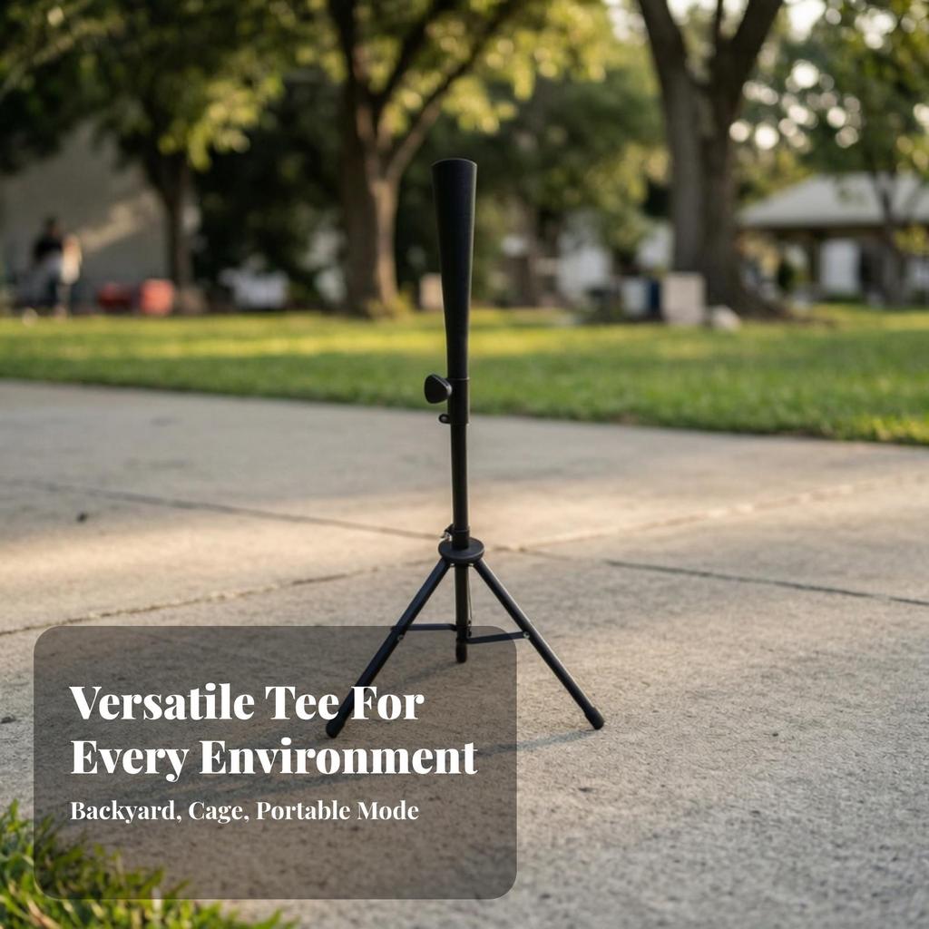 Baseball Batting Tee Foldable Training Gear Collapsible for Coaches