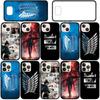 Kryt pro iPhone 15 14 Xiaomi Redmi Note 13 12 11 Pro Max X 8 7 9 XR Samsung Galaxy S24 S23 OPPO S9 Huawei Anime Levi Eren Jaeger Pouzdro Attack na titan