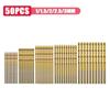 50Pcs Ti-plated Straight Shank Drill Universal Titanium Coated Drill Bits Durable Twist Drill Bit