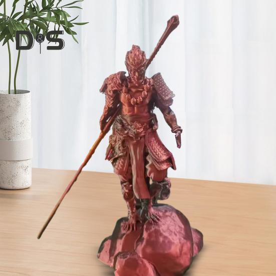 Drukowana w 3D figurka Wukonga, Wielcy Mędrcy Równiący się Niebu, Figurka Rzeźba, Model Króla Małp, Dekoracja na Pulpit, Peryferia do Gier