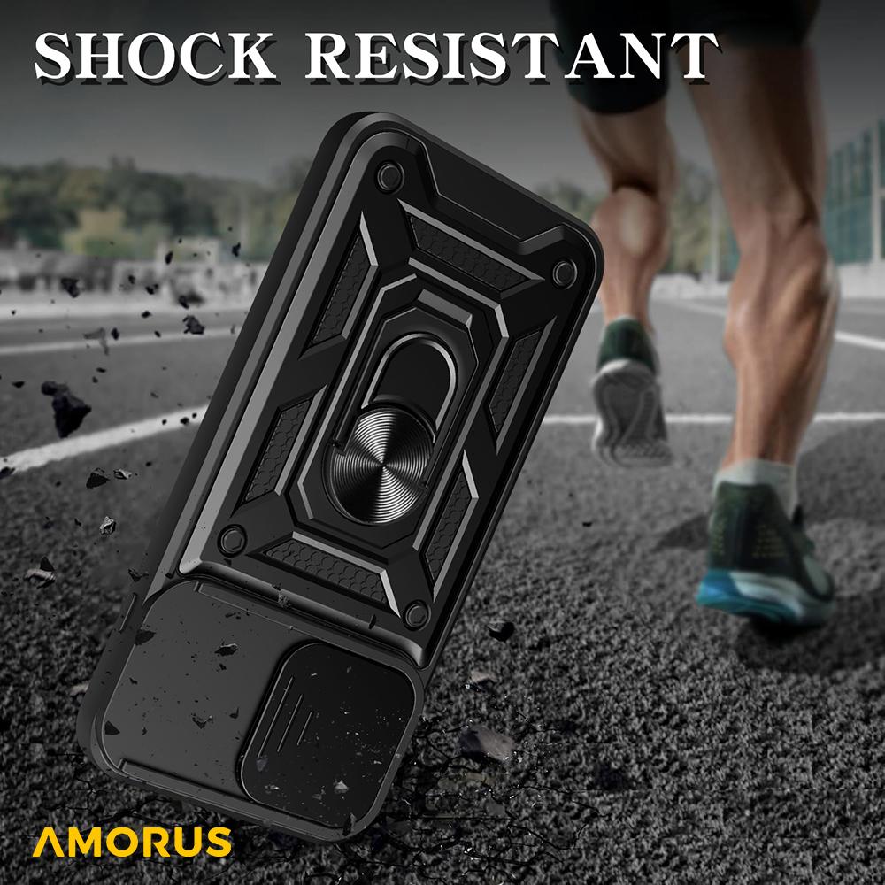 AMORUS For OnePlus 13s 5G/13T 5G Case Kickstand PC+TPU Phone Cover with Camera Lens Slider