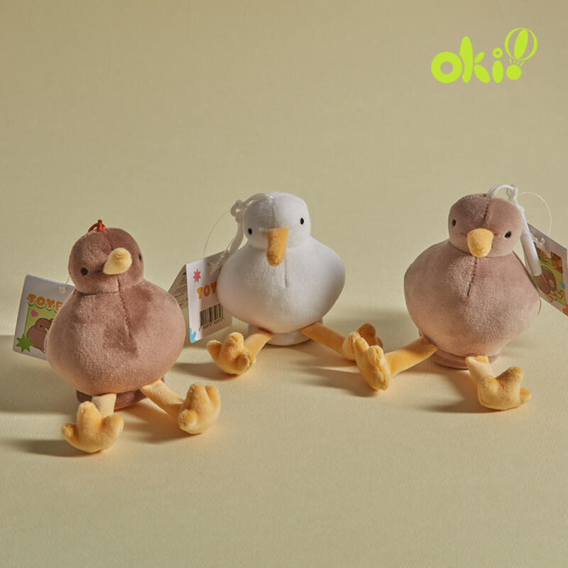 Киви Птица Сумка Крючок Кукла 15см white