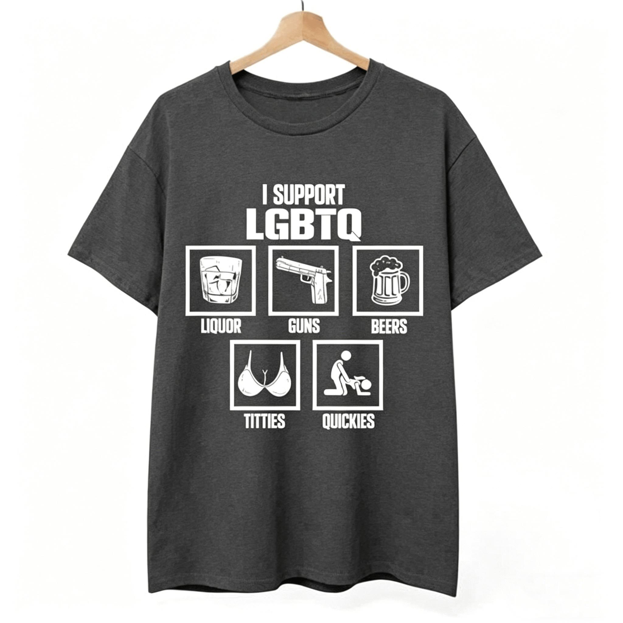 Vintage Vīriešu Smieklīgs Es Atbalstu LGBTQ
