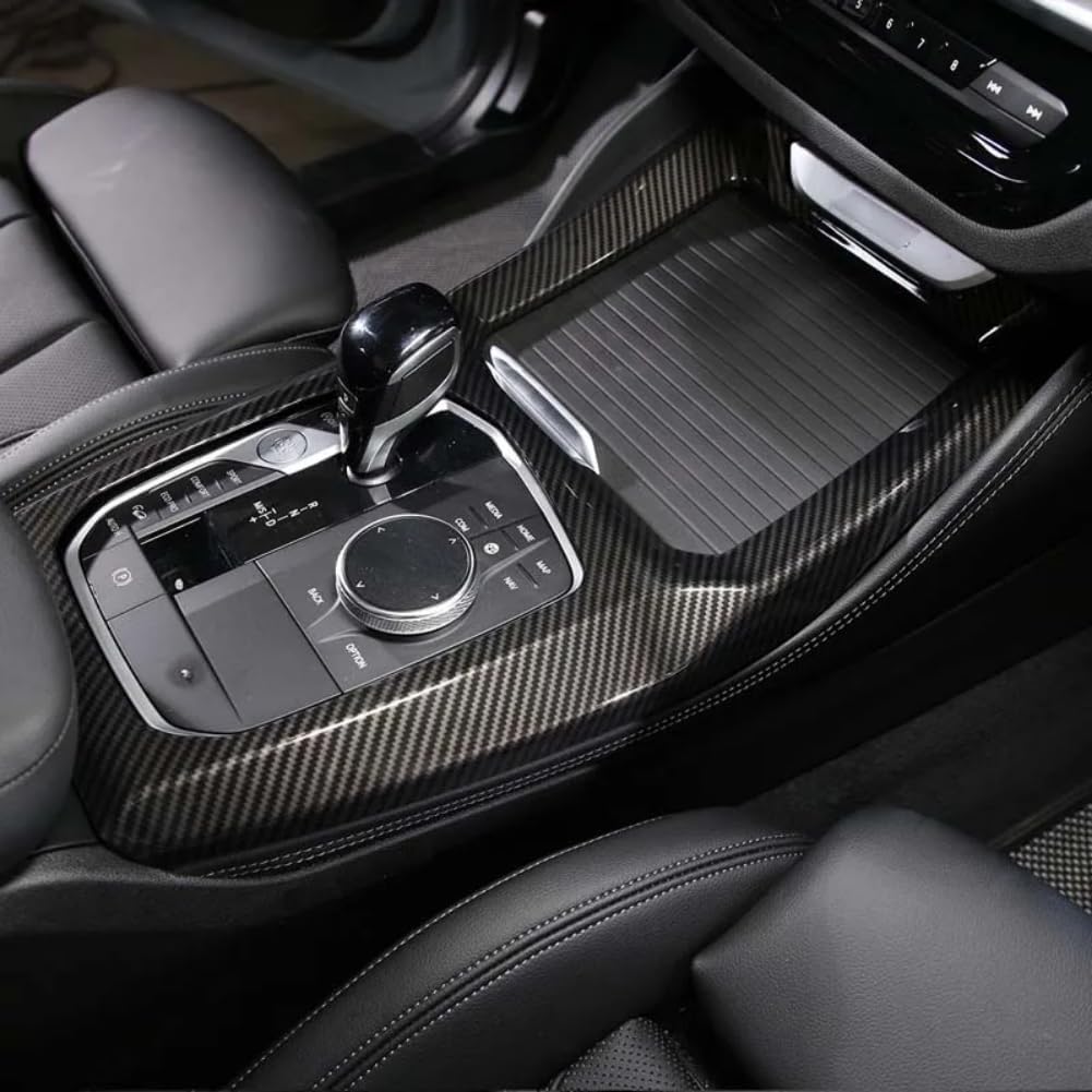Passend für BMW X3 X4 G01 G02 2022-2023 ABS Kohlefaser Auto Mittelkonsole Gangschaltung Panel Abdeckung Zierleisten Aufkleber Auto Zubehör