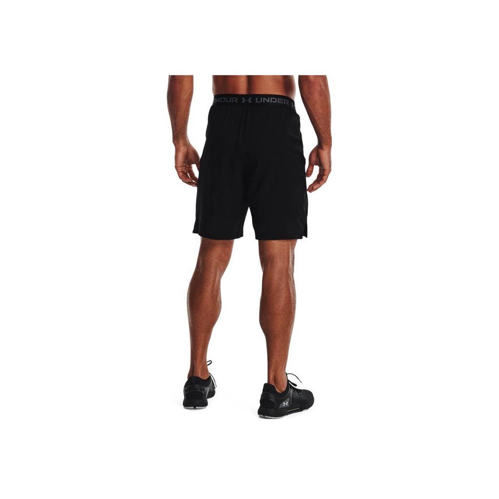 Under Armour Woven Training Solid Logo Sports Casual Shorts Men Bottoms Black 1370384-001