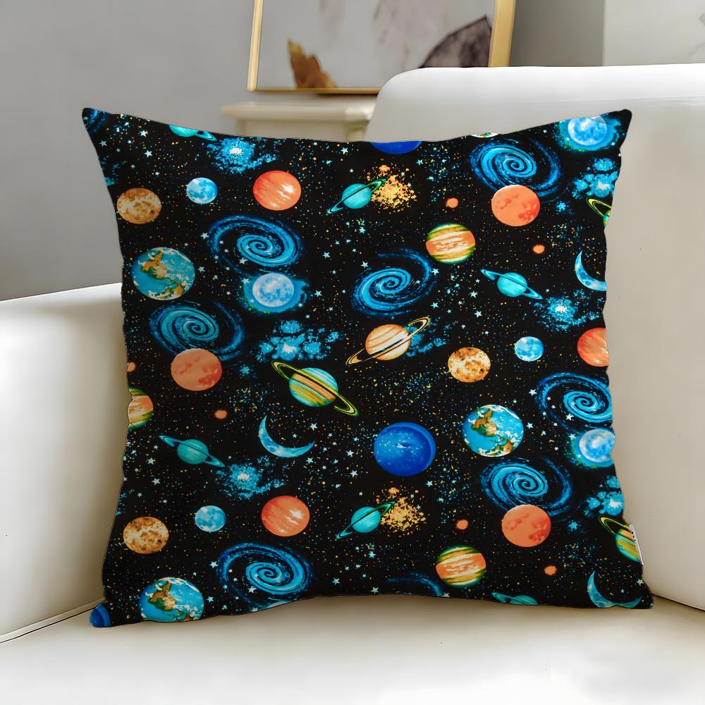 Artistic Background Patterns Cushion Cover Soft  EasyWash Pillow Case  Versatile for Couch Bed Travel and Office