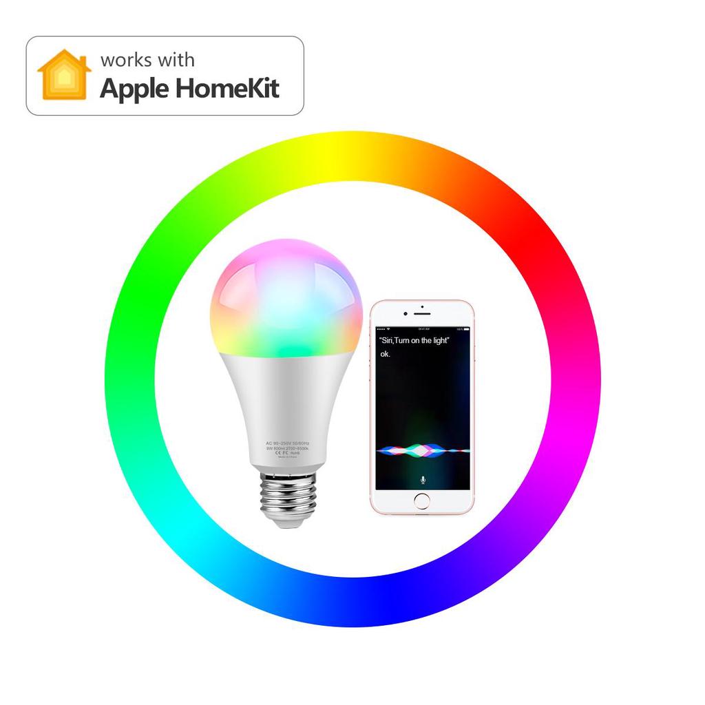 Kablosuz WiFi LED Lamba Akıllı Ampul RGB E27 LED Işık Tuya /Homekit Smart Life Google Home Alexa Sesli Kontrol Işıklar Ev İçin Aydınlatma