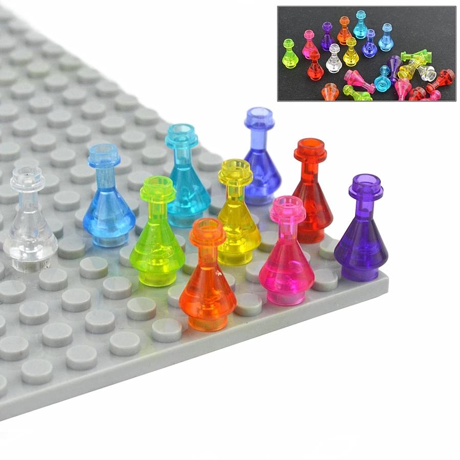 10 Pieces Transparent Wine bottle Pharmacy Flask Toysets Matches 93549 Creating Block DIY Building Assembly Learning Toy Ideal For Little Ones Gift