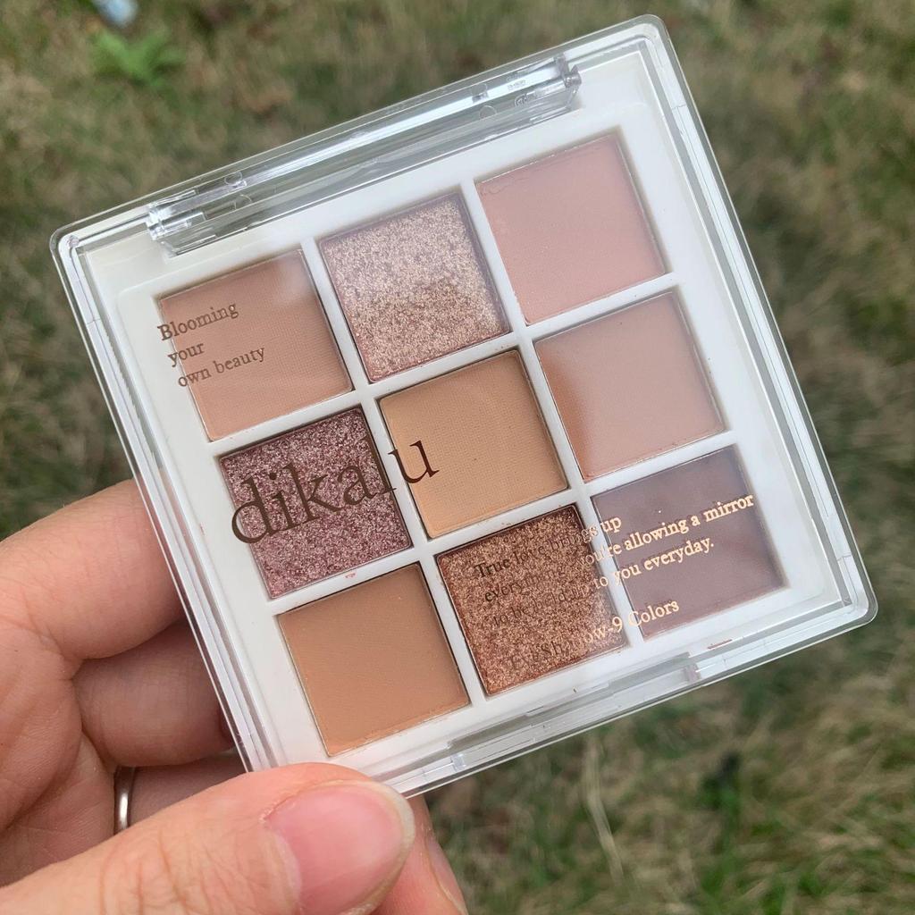DIKALU Nine-Color Oatmeal Nude Matte Eyeshadow Palette - Earth Tone Autumn Collection