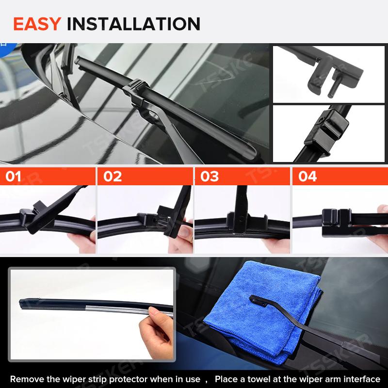 Wiper Front Rear Wiper Blades Set For BMW X5 E70 2006 - 2011 2007 Windshield Windscreen Front Rear Window 24"+20"+15"