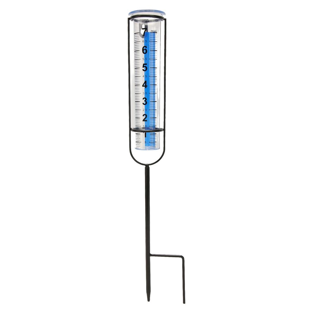 Rain Gauge 7 Inch Capacity Detachable Rain Measuring Gauge with Stake for Garden Lawn Patio Farm Use