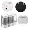 Three Chamber Wall Mounted Soap Lotion Dispenser, Wall Mounted 3 Chamber Liquid Lotion Shampoo Soap Dispenser Set Bathroom Accessories