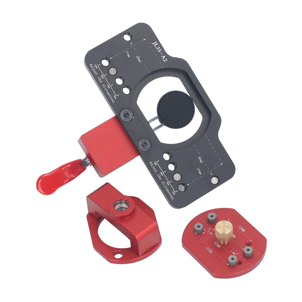 Hinge Drilling Jig Hole  Aluminum Alloy 35mm Concealed Door Hinge Jig for Door and Cabinet Inst