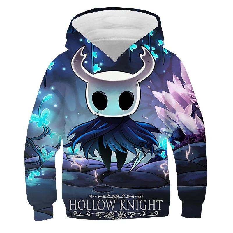 Hollow Knight Print Hoodies Men's Sweatshirts Autumn Pullover Boys Tracksuit Y2k Tops Anime Hoodie Kids Clothes