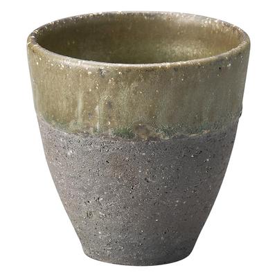 Marui Pottery Shigaraki Ware Hechimon 220ml Carbonized Glass Teacup, Approx. Capacity, Finish, Brown, MR-3-4501