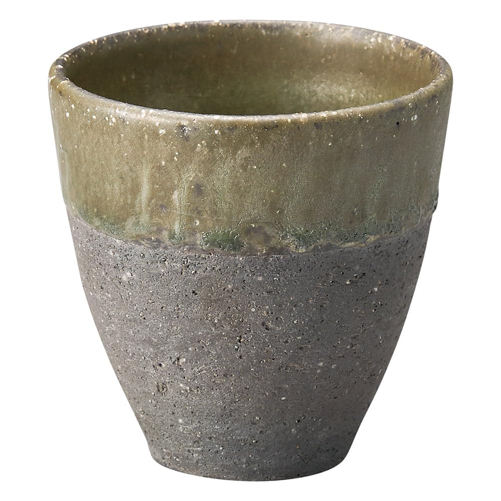 

Marui Seito Shigaraki Ware Hechimon Teacup, Approx. 220ml Capacity, Carbonized Glass, Brown, MR-3-4501