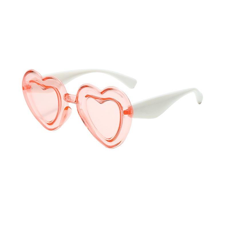 Fashion Sunglasses Peach Heart Ball Funny Glasses Cute Love Sunglasses Concave Shape