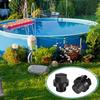 Set mit 2 Poolpumpen-Ablaufrohrkappen ABS-Ablassstopfen-Set Poolpumpenrohrstopfen mit Dichtungsringen Ersatzteile für Schwimmbad