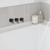 3pcs Shower Knobs Replacement Kit, Matte Black Shower Knobs Include Base Connectors Screws Compatible with pfister Verve Bathtub Faucet Handle