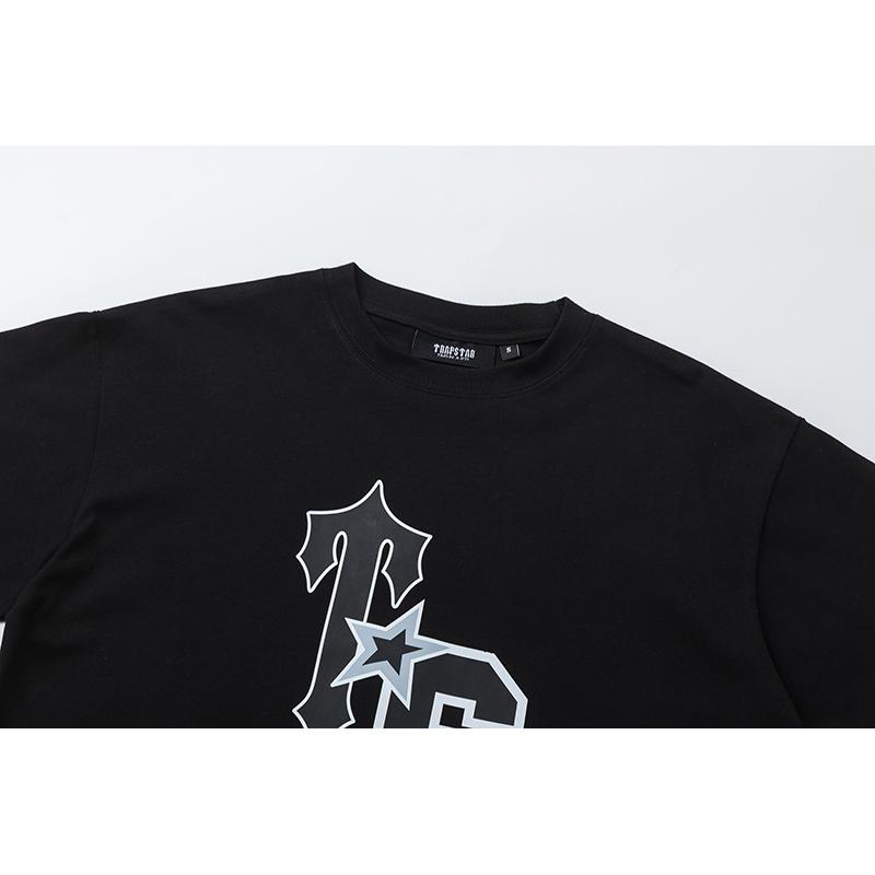 672 Trapstar London 2025 Sommer Neues hochwertiges Rundhals-T-Shirt aus Baumwolle in großer Größe für Männer und Frauen, Paar-T-Shirt