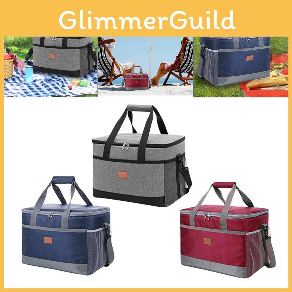 Large Capacity Thermal Lunch Box Bag 900d Frosted Oxford Cloth High Thickness Pearl Cotton Lining