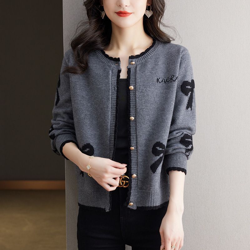 

Женский свободный вязаный кардиган-жакет в корейском стиле, модный весенне-осенний верх с длинным рукавом 2XL серый