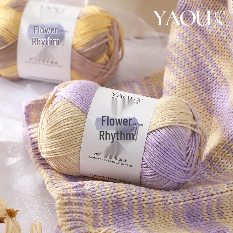 Gradient 6-Strand Medium-Thick Plush Yarn Ball for Crochet and Knitting, Perfect for DIY Handmade Adult Scarves