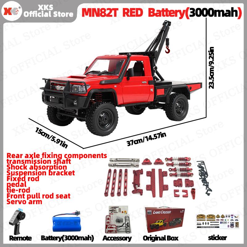 Xks Mn82T Lc79 1:12 Scale Rc Car 4Wd 2.4G Remote Control Pickup Crane - Off-Road Climbing Toy For Kids Christmas Gift