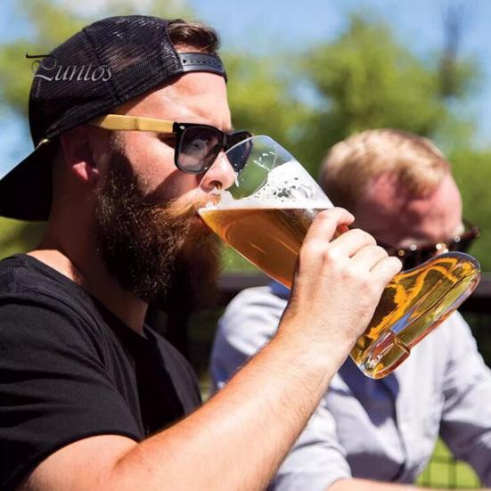 Large Capacity Beer Mug Transparent Design Funny Boot Shape Easy To Clean Dishwasher Safe Beer Cup Party Decoration