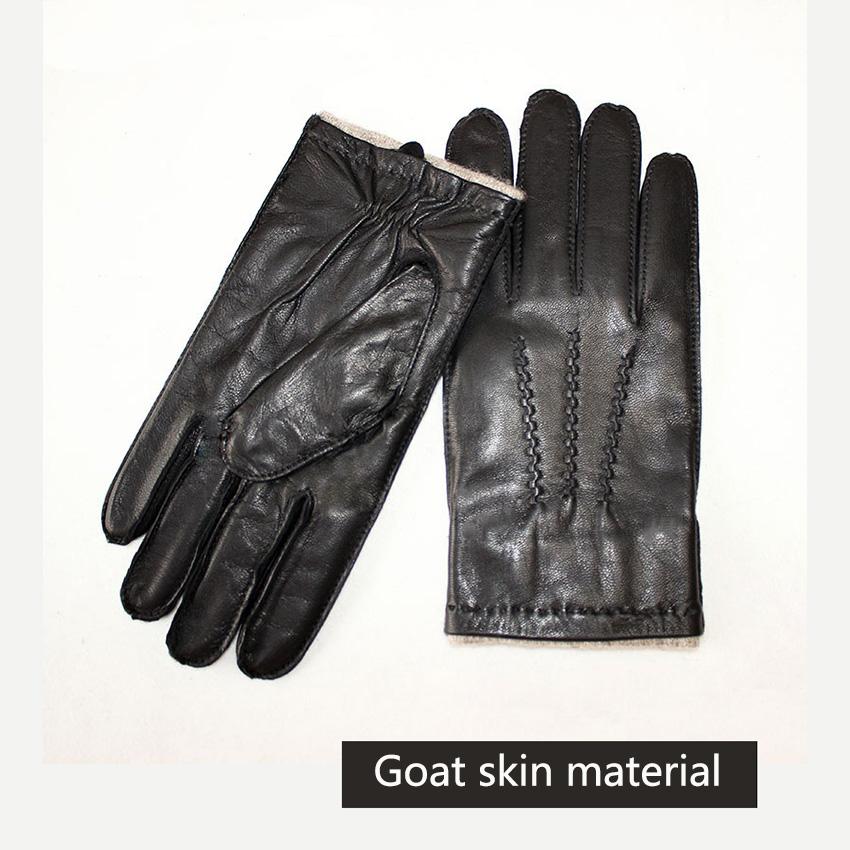 

Кожаные перчатки из овчины для мужских зимних поездок, с бархатной подкладкой, тепло и защита от холода, уличные мотоциклетные перчатки для вождения XL