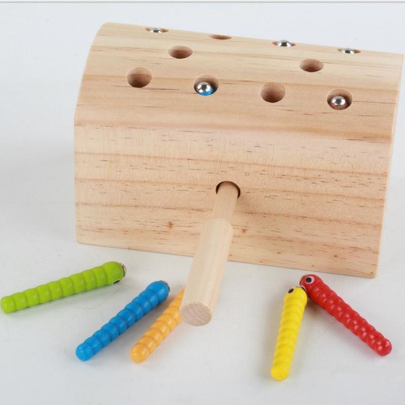Bug-catching Game DN01 - A Wooden Early Education Toy for Children Aged 3-6, Designed To Enhance Their Hand-eye Coordination Skills.