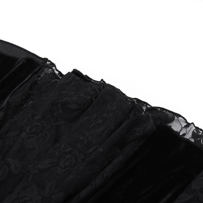 Women's Gothic Lace Long-Sleeve Halloween Mermaid Dress