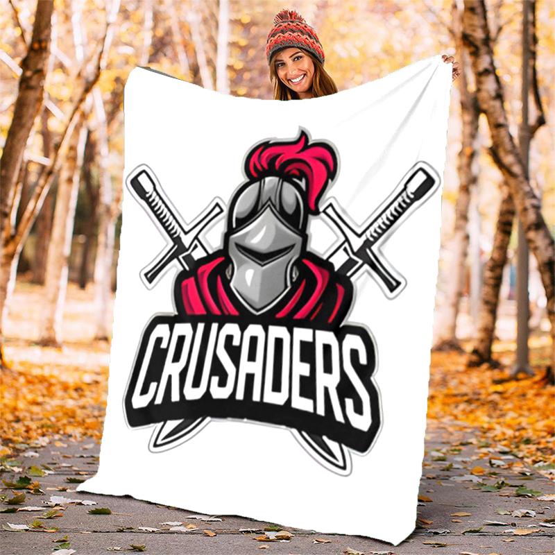 Crusader Flannel Blanket Soft All-Season Throw, Design for Camping, Car Travel, Hiking Sofa, Bed, Office Perfect Gift for Parties