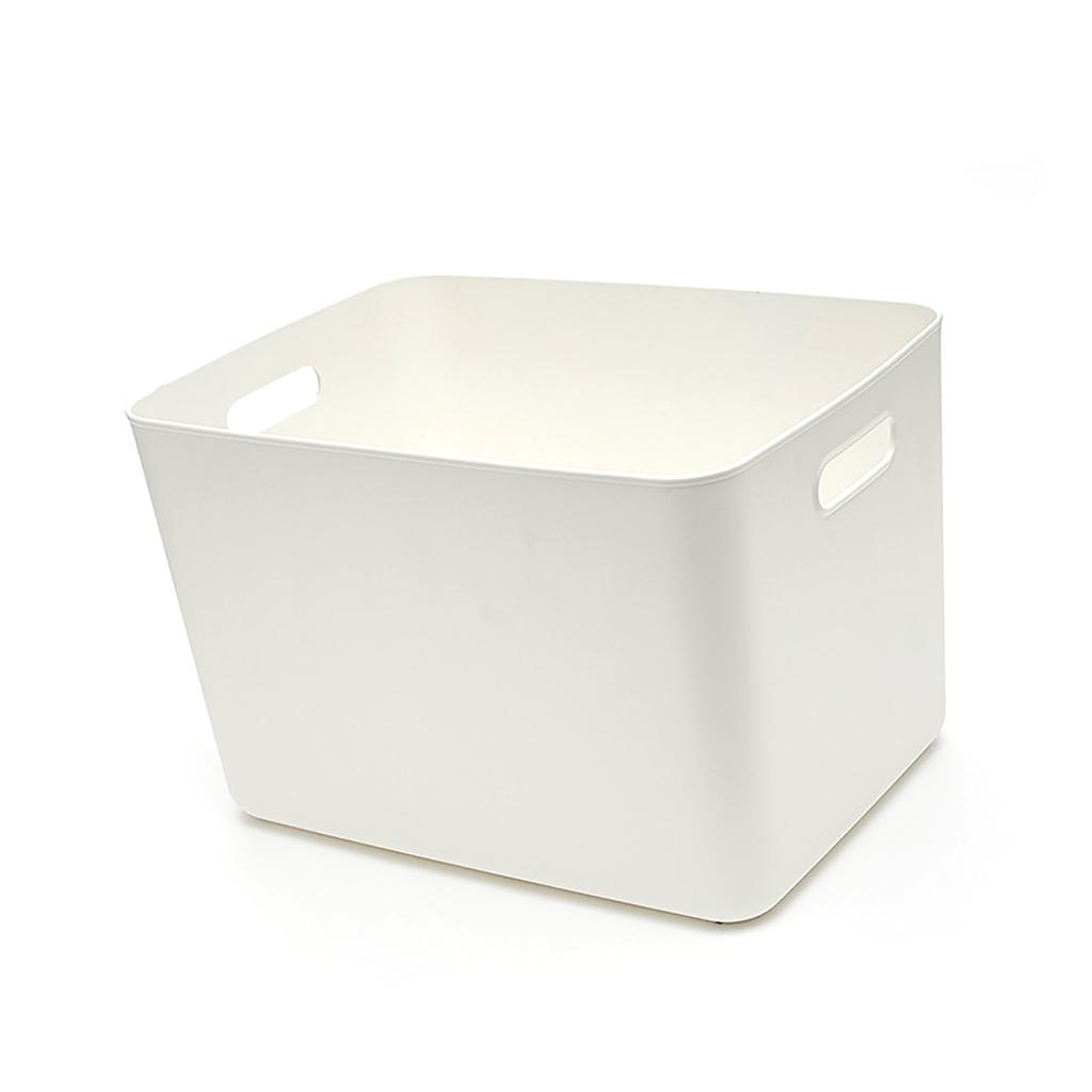 Organizer Bins PET White Large Capacity Multifunctional with Handles Pantry Storage Bins for Bathroom Food