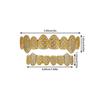 Hot Selling Halloween Hip Hop Grillz: Real Gold Plated Copper, Punk Zircon Paved, Big Gold Tooth Jewelry.