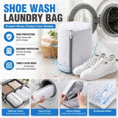 Shoe Washing Bag Mesh Laundry Bag Durable Protection For Sneakers Socks Underwear Machine Wash Storage Bag