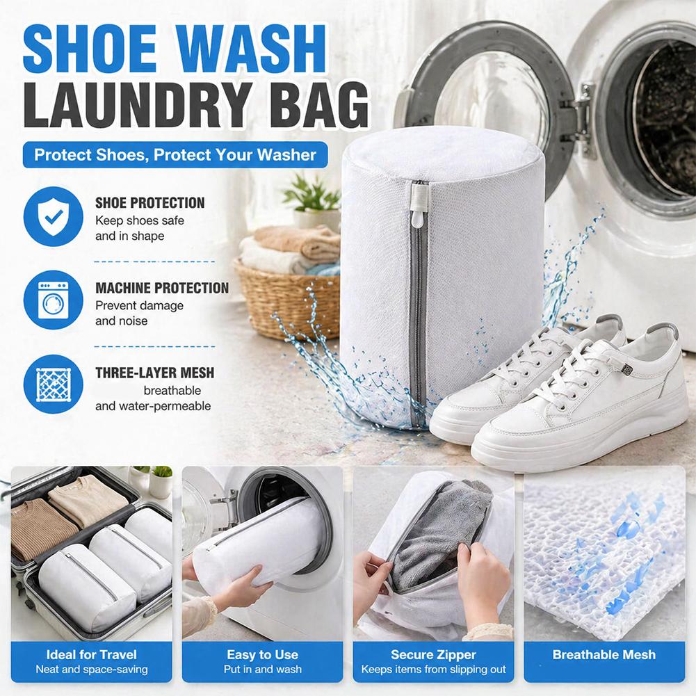 Shoe Washing Bag Mesh Laundry Bag Durable Protection For Sneakers Socks Underwear Machine Wash Storage Bag