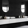 VEELIKE Glitter Removable Wallpaper Wall Renovation Suitable for Sliding Wall Furniture Interior Kitchen Easy to 40 x 300cm Sheet, Black, Thick,