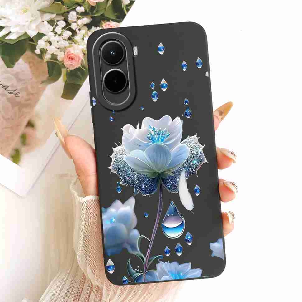 Silicone Case For Xiaomi Poco M7 4G Case Cute Cat Flowers Soft Slim Phone Cases For Xiaomi Poco M7 PocoM7 4G Cover Bumper