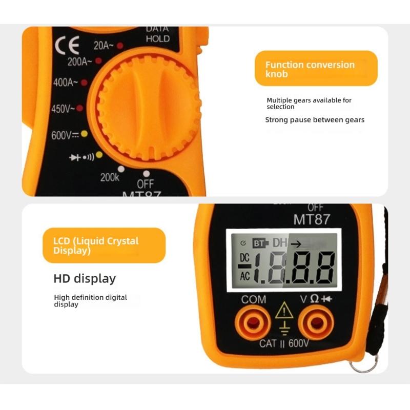 Multifunction Multimeter With NCV Technology Rotatable Dials Data Retention And Ergonomic ABS Construction 25mm Jaw Opening