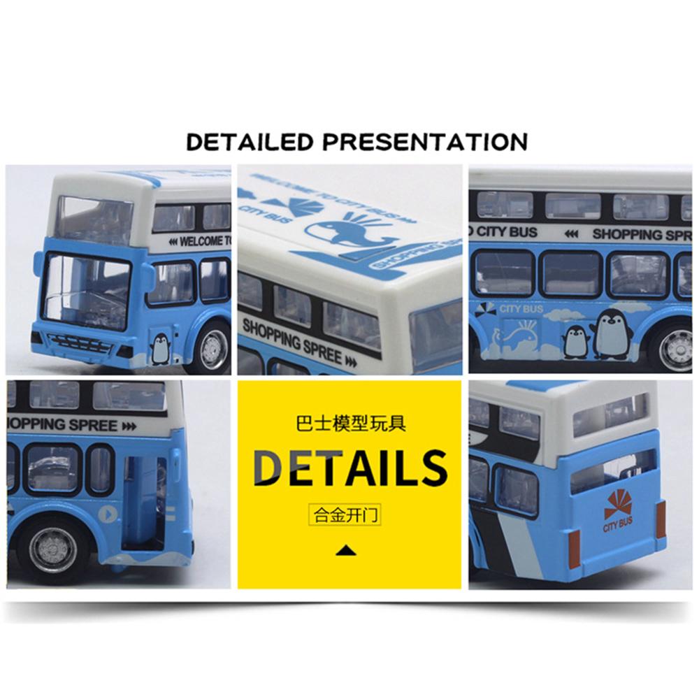 6-teiliges Schulbus-Spielzeugauto-Set, kleine Autos aus Druckgussmetall, Stadtbus, Doppeldecker, reibungsbetriebene Autos, Spielspielzeugfahrzeuge, Türen zum Öffnen, Lernspielzeug, Großpackung