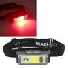 Induction COB Headlight XPE COB Headlamp Fixed Focusing Waterproof TYPE C Fast Charging Headlight with LED Indicator