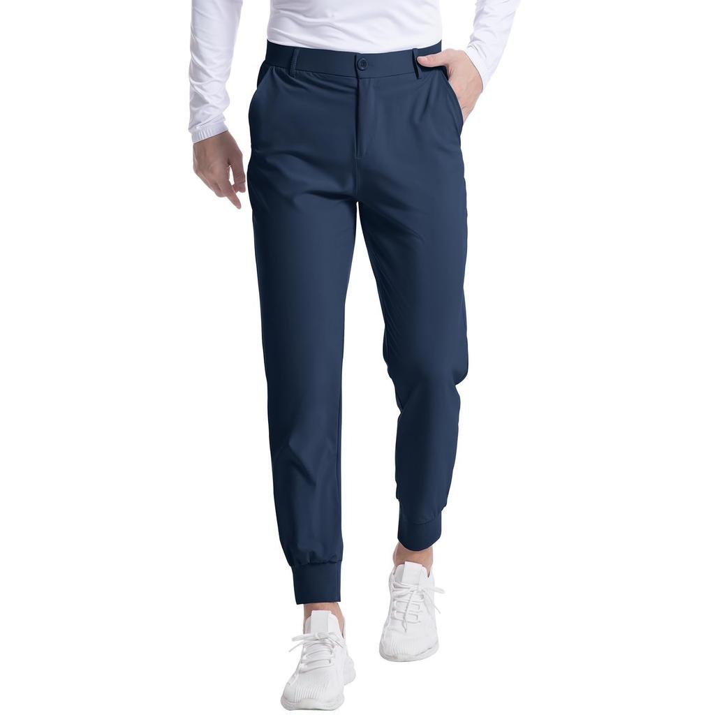 Men Jogger Pants Slim Fit Tapered Ankle Stretch Waistband Casual Trousers with Pockets for Everyday Wear