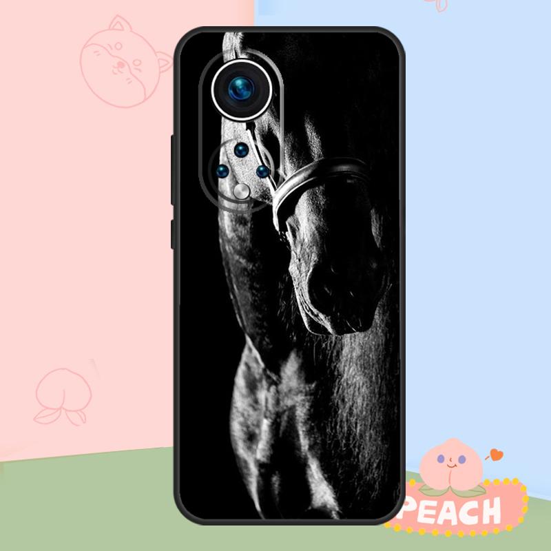 Black White Horse Case For Honor Magic 8 6 7 Pro Honor 400 200 70 90 Lite X8b X8c X9a X9b X9c X9d Win RT Cover