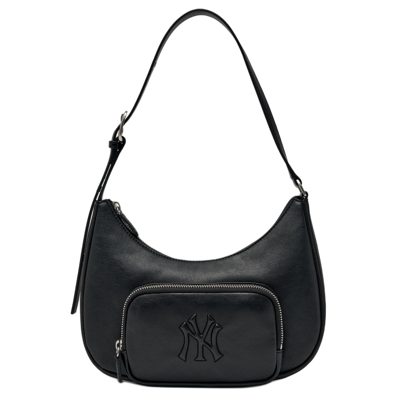 

MLB New York Yankees Vintage Logo Synthetic Leather Handbag Women handbags Black 3ABQV026N-50BKS Basic Set (Bag)
