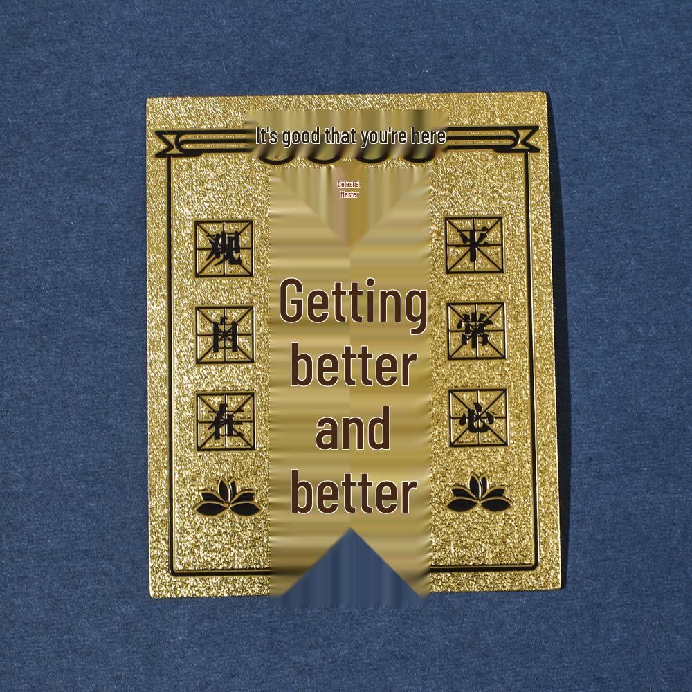 New Year Gold Foil Phone Sticker: Five Roads God of Wealth Souvenir Amulet